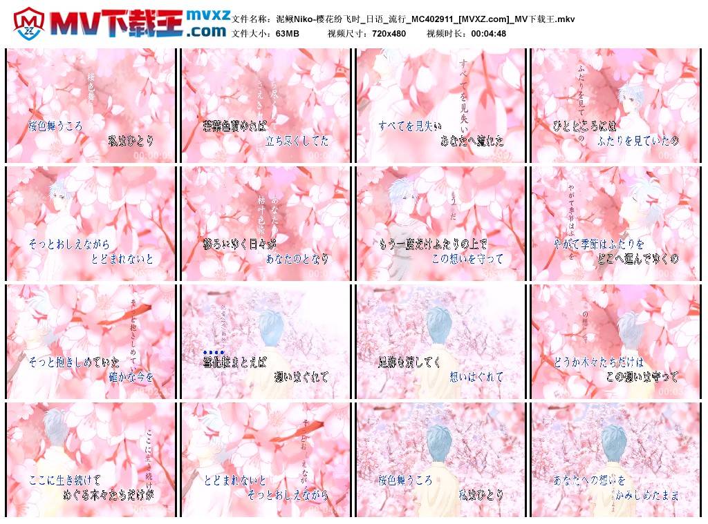 泥鳅Niko-樱花纷飞时_日语_流行_MC402911